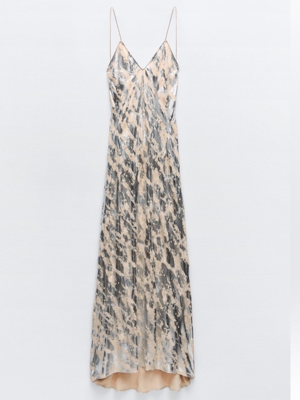 ZARA FOIL PRINT SLIP DRESS - Picture 3 of 9